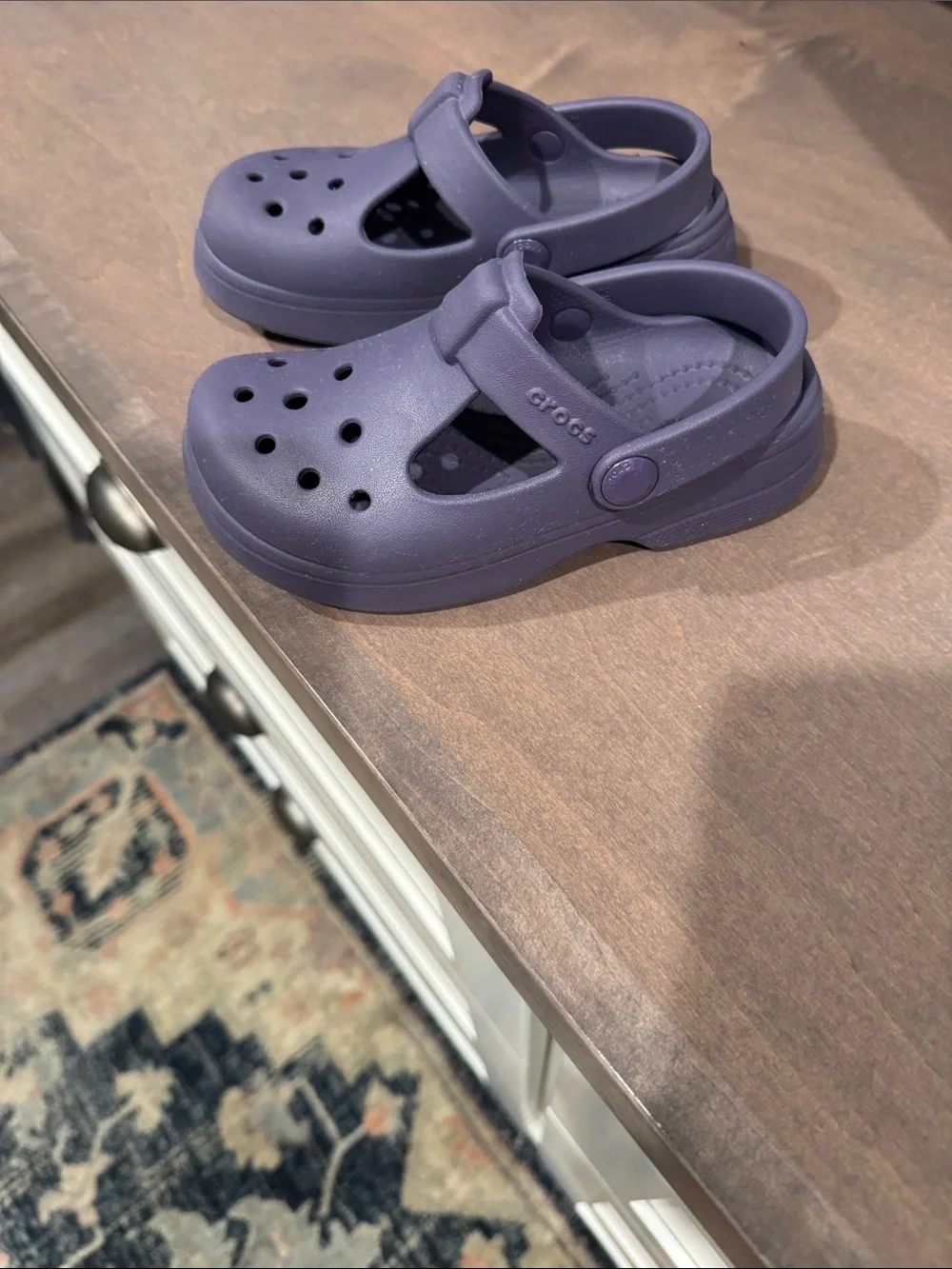 CROCS Kids Purple Mary Jane Clog with Backstrap